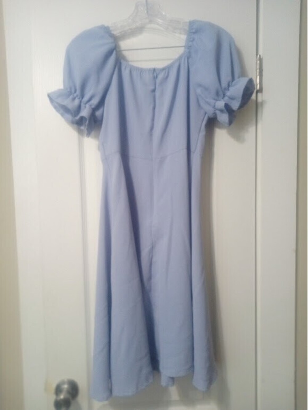 Light Blue Puff-Sleeve Dress | Comfy | Perfect for spring outings GUC - Picture 3 of 4